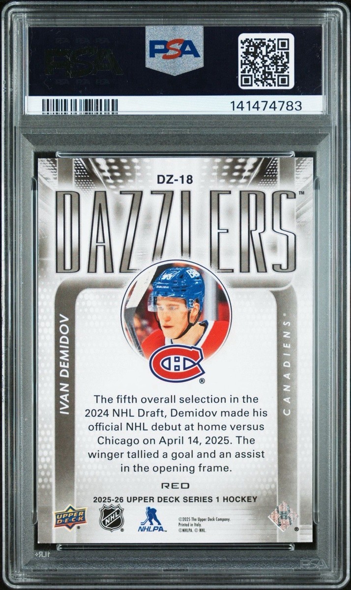 2025-26 Upper Deck Series 1 - Dazzlers Ivan Demidov #DZ-18 Red (RC