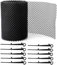 Eaves Netting 15cm x 6m Black Polypropylene Gutter Guard Mesh for Outdoor Use