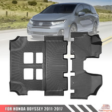 Custom Tpe All-weather Floor Mats 3 Row Liners Kit For 2011-2017 Honda Odyssey Custom Tpe All-weather Floor Mats 3 Row Liners Kit For 2011-2017 Honda Odyssey