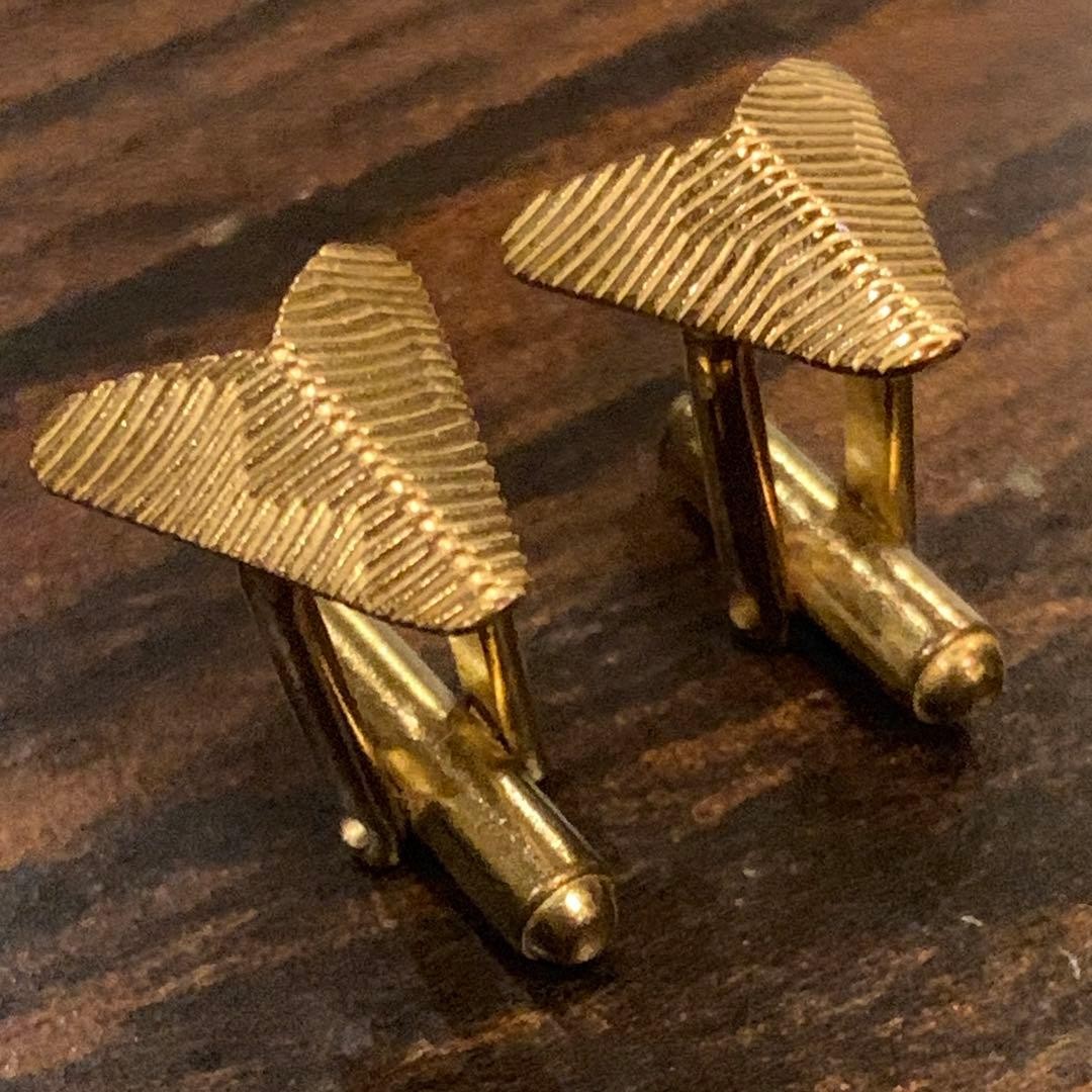 Cufflinks Arrowhead Bronze Us Button No Case Pre-… - image 4