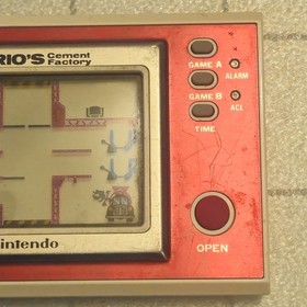 Mario's Cement Factory *TESTED* (Game & Watch, 1983, ML-102) Non-OEM Batt Cover