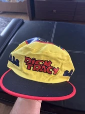 VINTAGE DISNEY 90s Dick Tracy Painters Cap Hat All Over Print OSFM