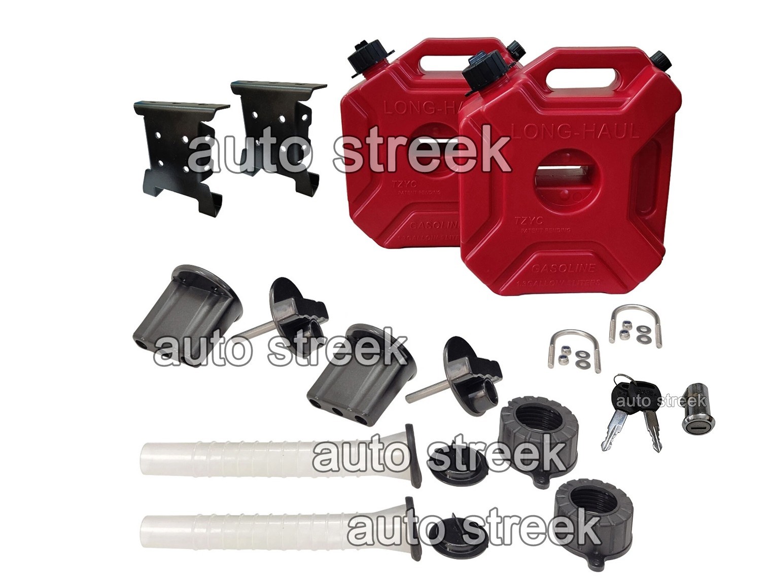 Fit For Royal Enfield Himalayan BS4 Red LH & RH coppia di taniche con supporto