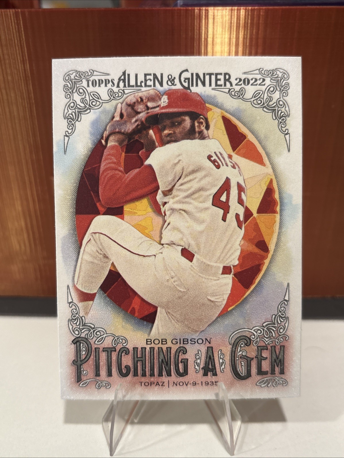 Bob Gibson #PAG-18 Baseball Cards 2022 Topps Allen & Ginter Pitching a Gem trading card — raw and PSA graded price guide