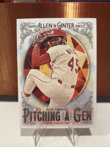 Bob Gibson #PAG-18 2022 Topps Allen & Ginter Pitching a Gem card
