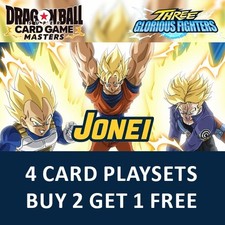 Dragon Ball Three Glorious Fighters BT30 EN All 4x Single Card C, UC & R Playset