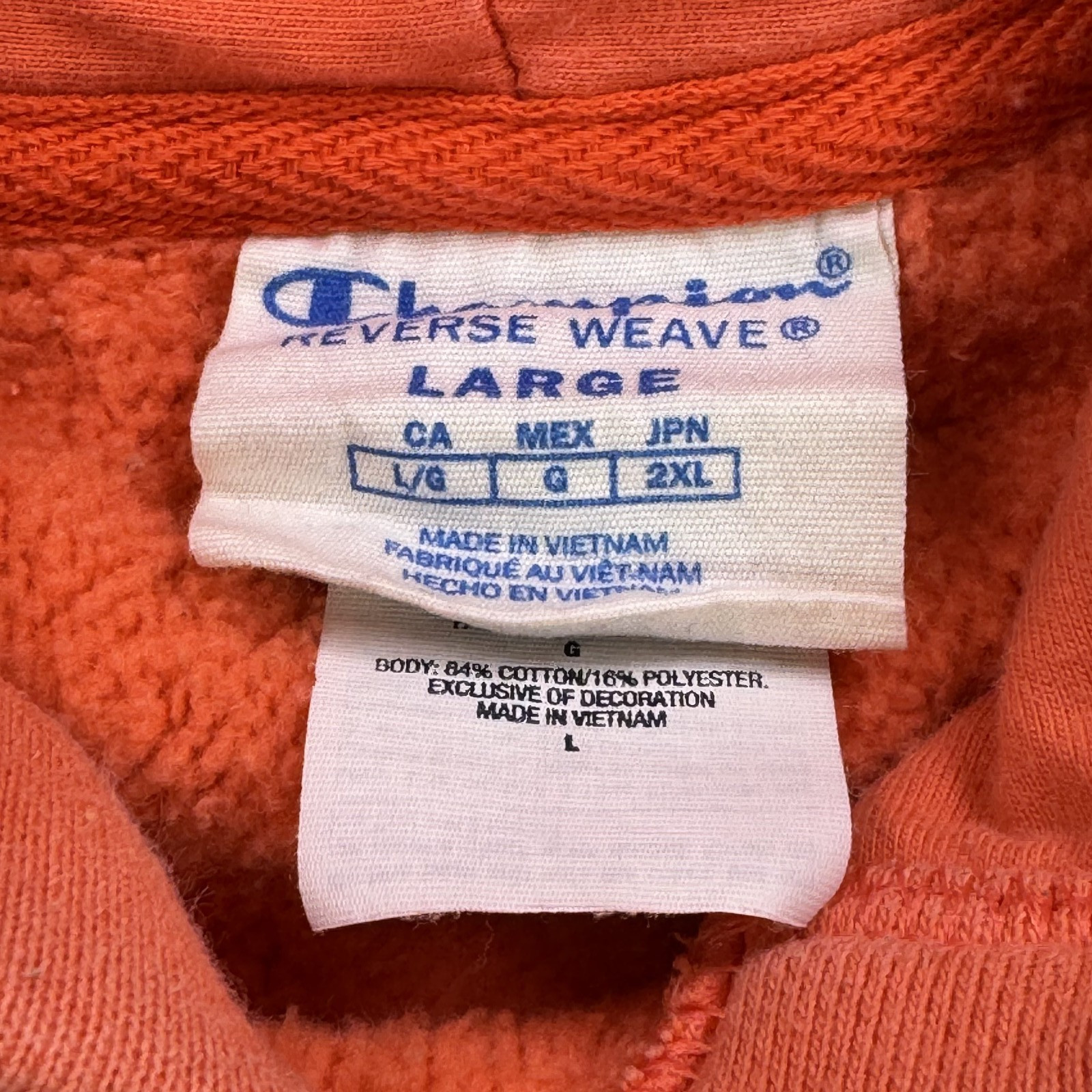 Champion Reverse Weave Allover Script Hoodie Cora… - image 3