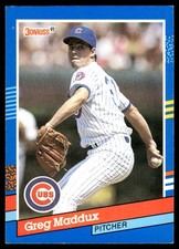 Greg Maddux 1991 Donruss #374 Chicago Cubs FREE SHIPPING AutographDen