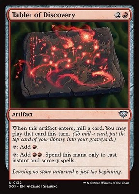 TABLET OF DISCOVERY x4 mtg NM-M Secrets of Strixhaven 4 Unc