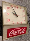 Vintage " Drink coca Cola" Sign _clock Electric Advertising