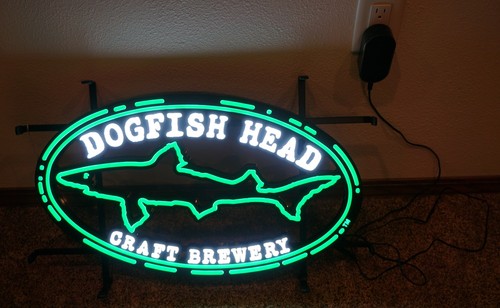 🌟Dogfish Head Brewery Logo LED Lighted Sign Bright Craft Beer Man Cave Sign New - Picture 2 of 4