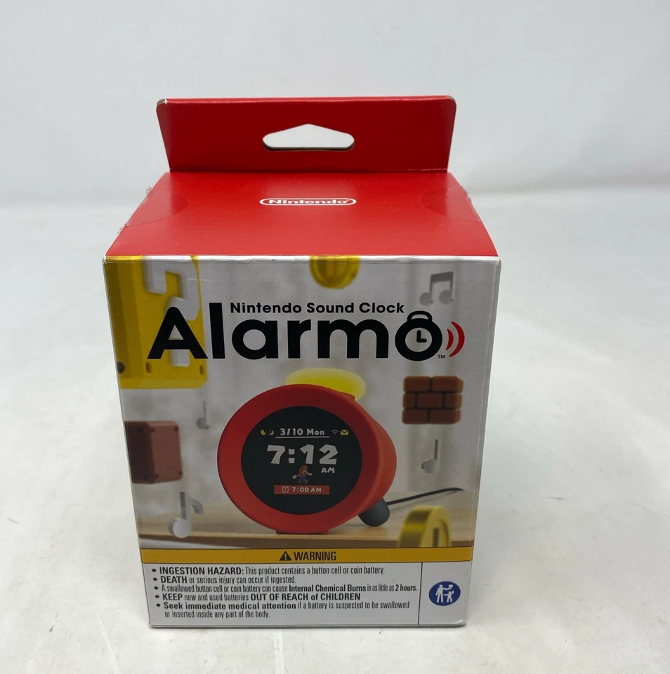 Reloj Nintendo Sound: Alarmo - Rojo 6.2" Despertador Escritorio con Escenas de Juego Foto 2 de 4
