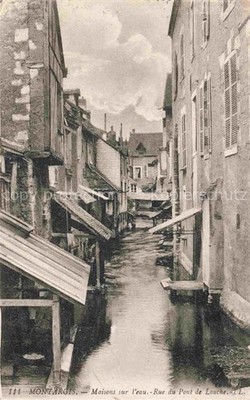 MONTARGIS 45 Loiret Maisons-sur-l eau Rue-du-Pont-de-Louche Canal Houses Awnings