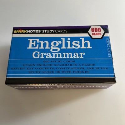 English Grammar SparkNotes Study Cards 600 Cards Looks Unused zal