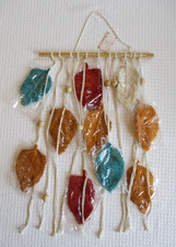 Rachel Ashwell The Farmhouse Fall Wall Hanging Leaves Wood Rope Shabby Chic new