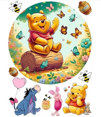 Winnie Puuh Essbar Winnie the Pooh Tortenaufleger Torte Freunde Zuckermasse