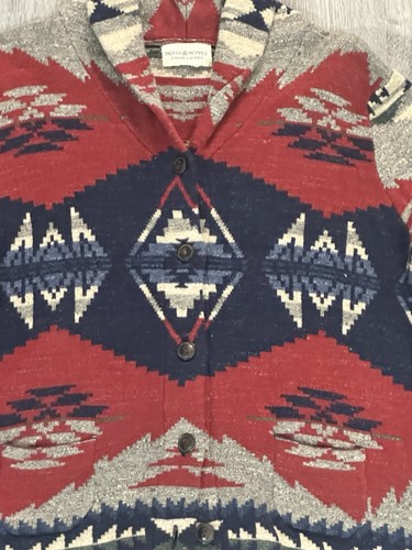 Cárdigan Ralph Lauren Denim & Supply Suroeste Estampado Azteca Suéter Bolsillos talla S - Imagen 5 de 8