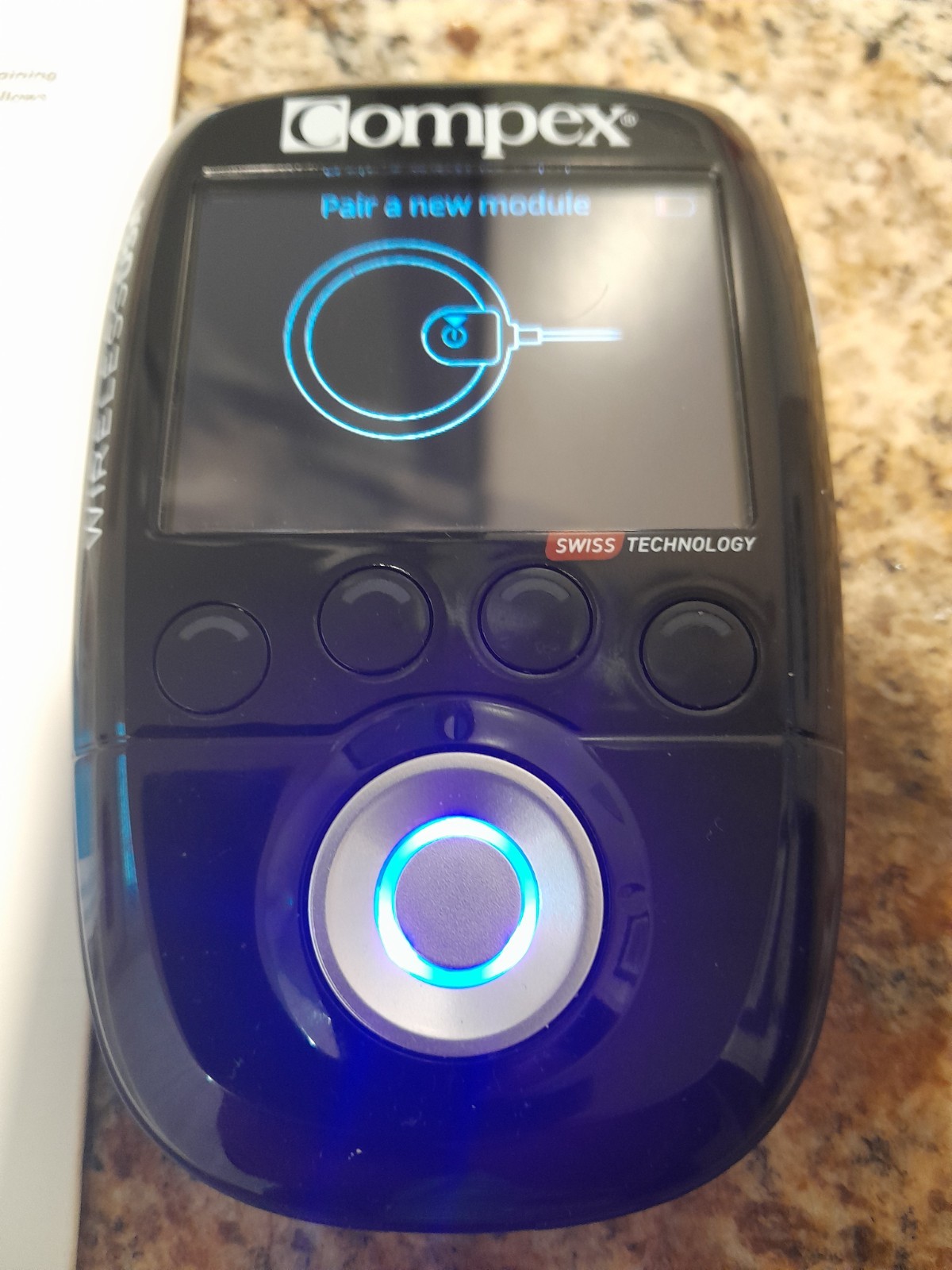 Compex Controller UNIT ONLY 17300  Wireless USA 2.0 Muscle Stimulator Used Wrkg.