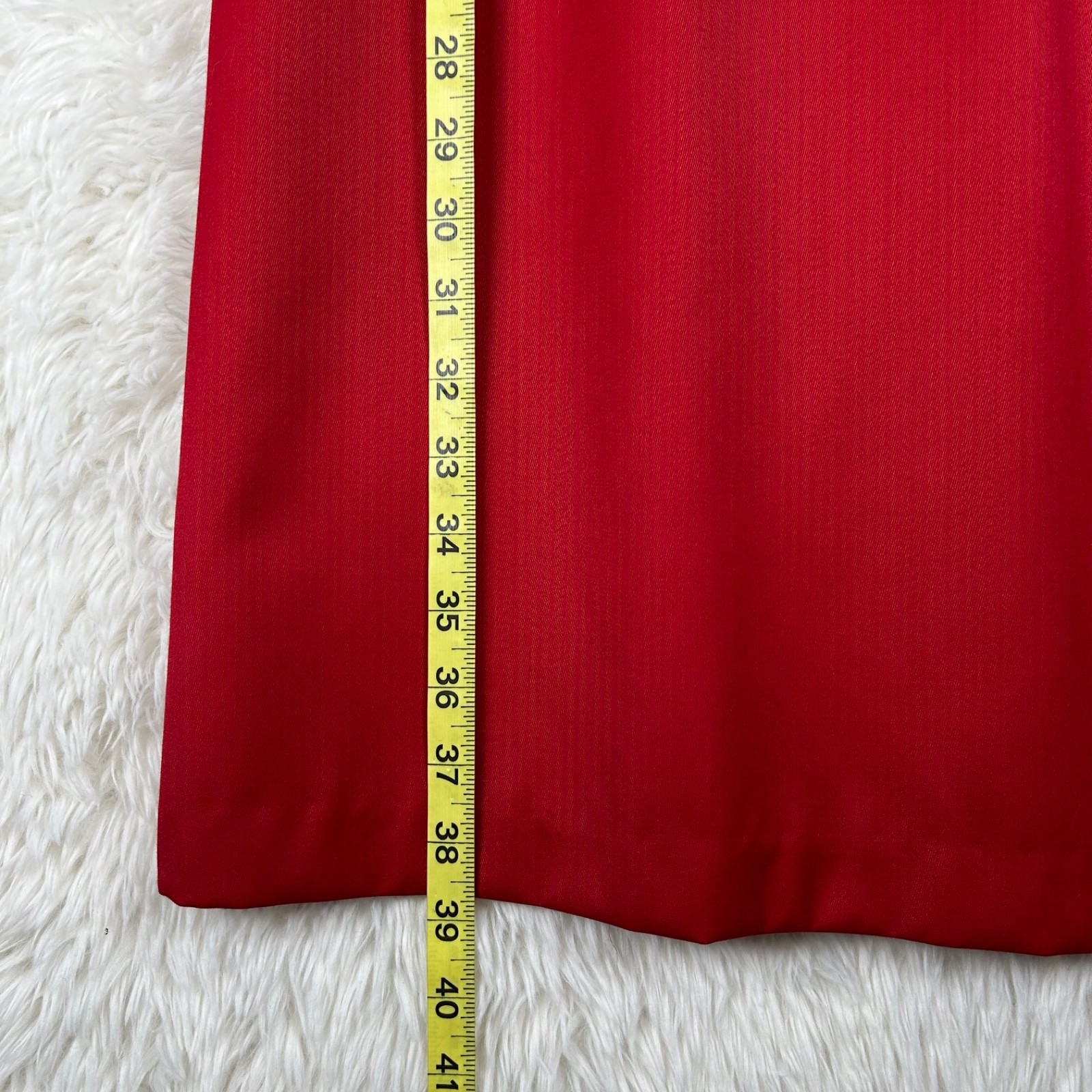 J. McLaughlin Dillards Sz 10 Solid Red Ruffle Sle… - image 7