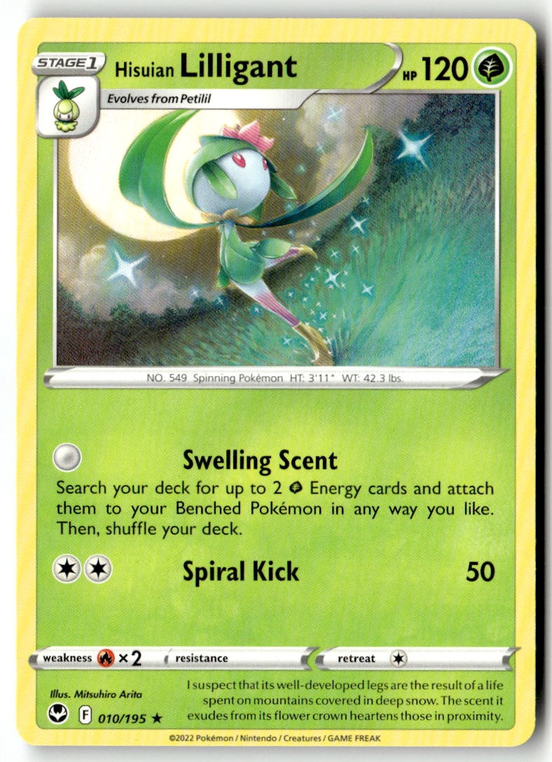 Pokemon TCG Hisuian Lilligant 010/195 Normal SWSH12: Silver Tempest