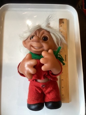 Vintage 1982 Original Troll Doll Thomas DAM 10'' Denmark No 243 Red Elf