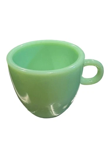 Vintage EUC Jadeite Cup Unmarked Fire King Restaurant Ware "C" Handle HTF