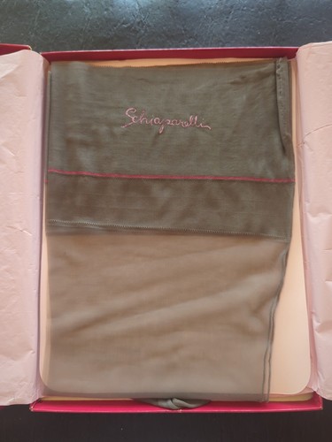1 PR VINTAGE SCHIAPARELLI NYLON STOCKINGS SZ - 9 1/2 Ginger Peachy Seamless - Picture 2 of 7
