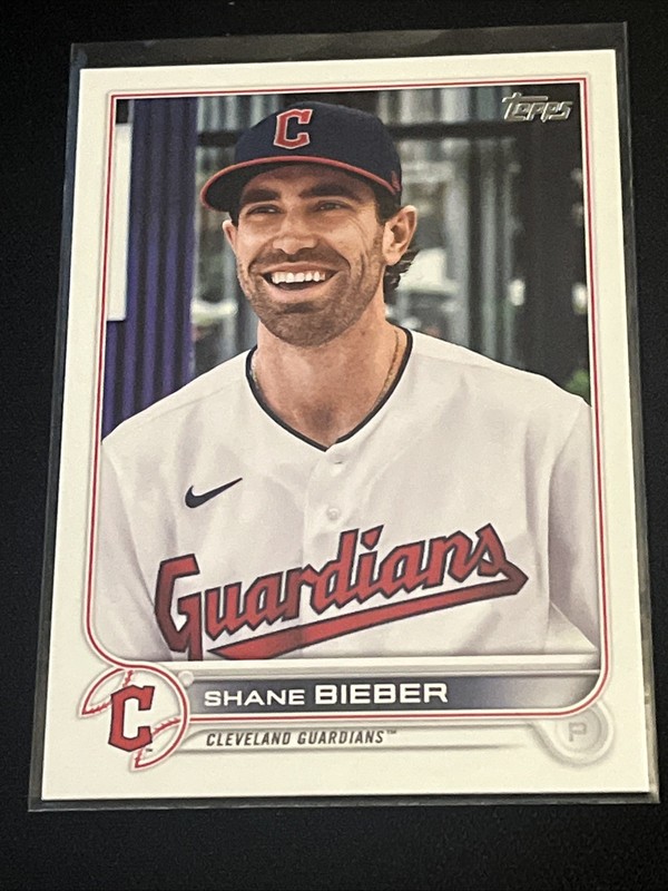 2022 Topps Series 1 - Image Variation Shane Bieber #21 Smiling in Guardians