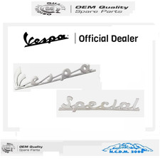 TARGHETTA SCRITTA ANTERIORE POSTERIORE  PIAGGIO "VESPA SPECIAL" 50