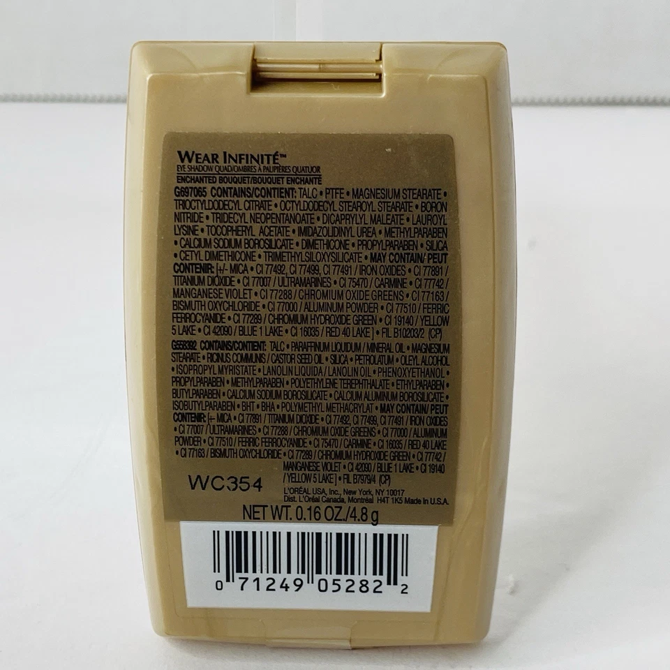 Sombra de ojos L’Oreal Wear Infinite Quad 114 ramo encantado WC354 sellada nueva de stock Foto 2 de 3