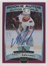 2019 O-Pee-Chee Platinum Rookie Autos Matte Pink 43/99 Vitalii Abramov Auto 02v3
