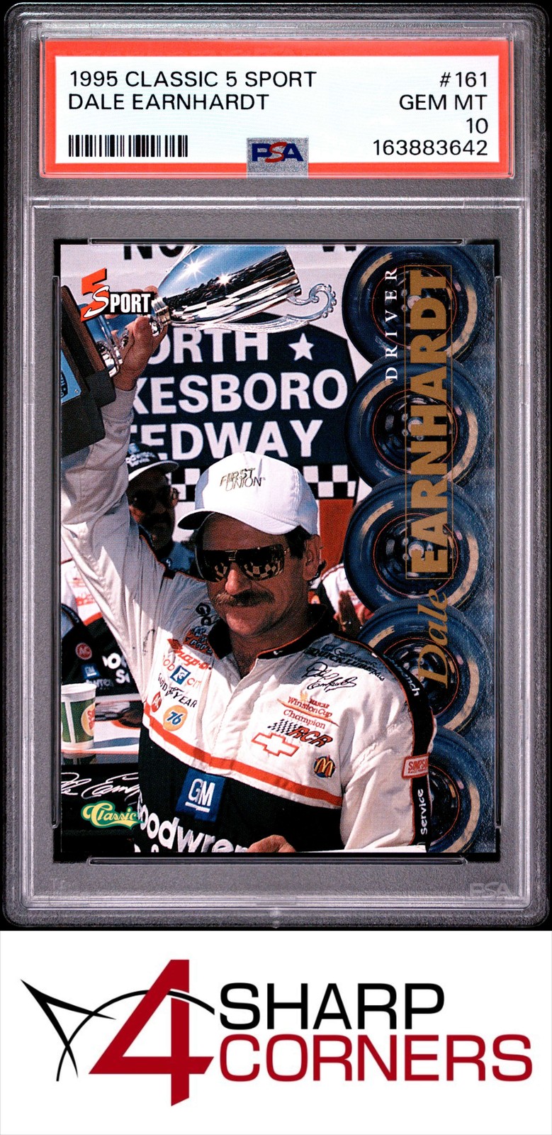 1995 CLASSIC 5 SPORT #161 DALE EARNHARDT POP 6 PSA 10