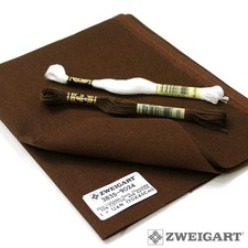 Zweigart Fabric 25ct Lugana Dark Chocolate 3835-9024
