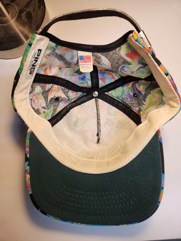 Vintage Ping Golf All Over Print Floral Strapback hat cap - Image 4 of 4