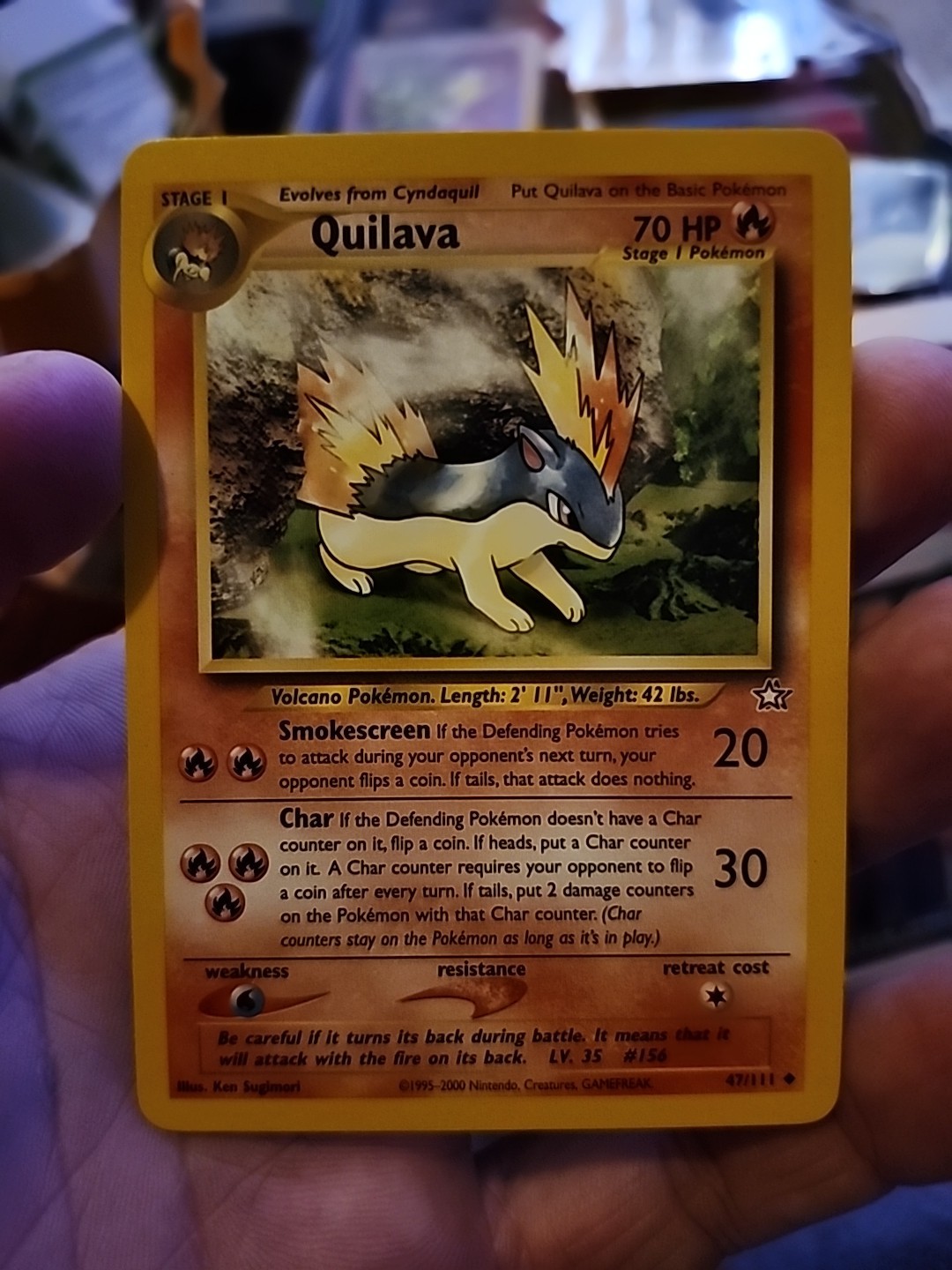 Quilava 47/111 Neo Genesis Pokémon Card