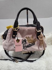 Juicy Couture The Key To Juicy Satchel Dusty Blush Velour Brand New With Tags