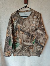Realtree Edge Woodland Camouflage Long Sleeve Hunting Shirt Men's Med