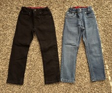 Levis 511 Straight Leg Black Blue Denim Jeans Size Boys 6R Adjustable Waist