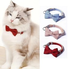 Cute Cat Collar with Bow Tie Adjustable Pet Small Dogs Kitten Puppy Collar
