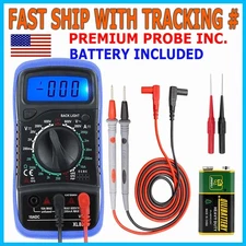 Digital Multimeter AC DC Voltmeter Ammeter Ohmmeter Volt Tester Meter WITH BATT