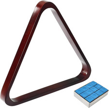 Solid Wood Pool Ball Rack Billiard Ball Triangle Rack, Pool Table Ball Burgundy