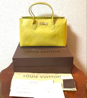 Louis Vuitton Vernis Wilshire PM Tote Bag Leather Veil EmpreSSION