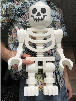 Giant Lego-Inspired Skeleton Halloween Decor Pirate Skeleton Minifigure