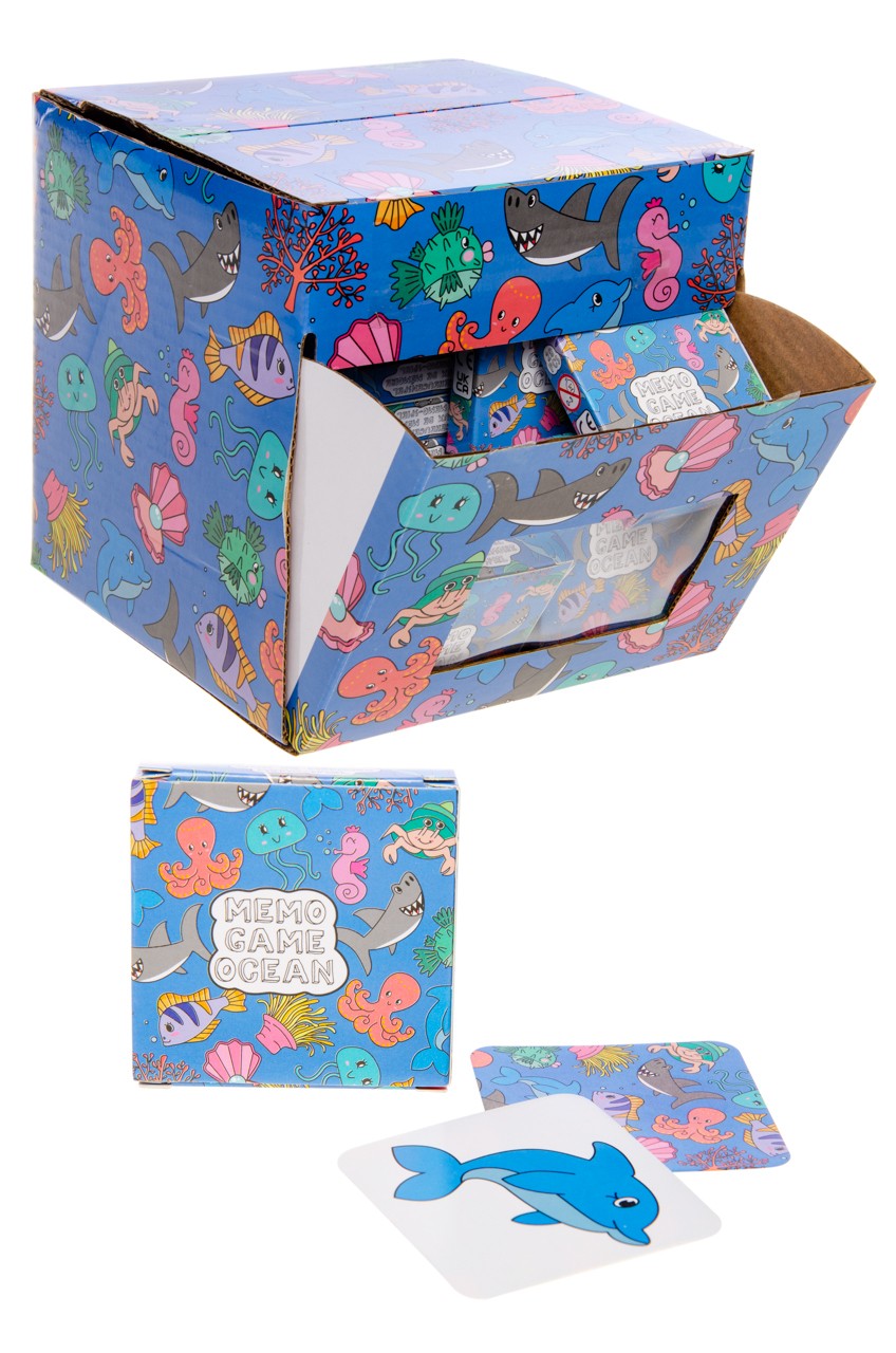 Sea Animals Mini Memory Game 28 Cards - Memo Matching Cards Party Bag Filler