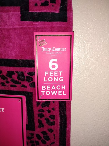 JUICY COUTURE BEACH TOWEL 40"x 72" JUICY COUTURE 100% COTTON JACQUARD TOWEL NEW. - Picture 4 of 6