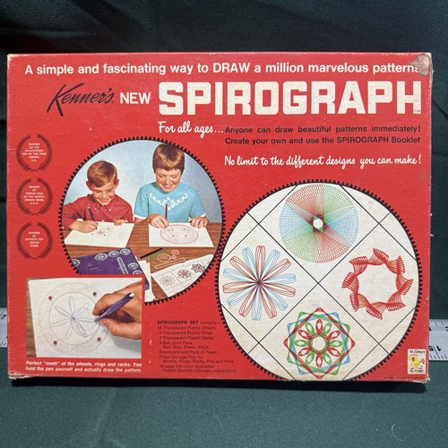 Vintage Kenner SPIROGRAPH 1967 Drawing Set 401 - Ships Free - Appears Complete