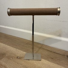 Velvet T-Bar Jewelry Display Stand Metal Base Bracelet Necklace Holder
