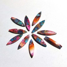 Natural Pink Dahlia Copper Turquoise Earrings Supply Marquise Cabochon