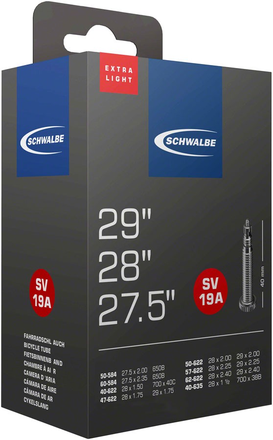 Schwalbe Extra Light 27.5x2.1-2.4 Bike Tube - Removable Pres