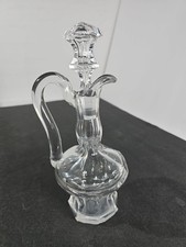 Old Clear Panel Cut Crystal Claret Jug Decant...
